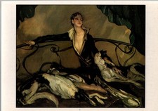 Cartes Postales Histoire de l'art Domergue Femme aux lévriers