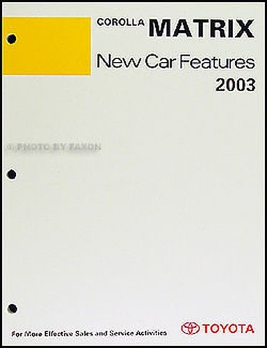 2003 toyota matrix neuf - 2003,