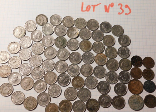 Lot pieces monnaie - pieces, 5