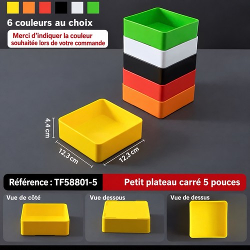 Petit plateau carré rouge