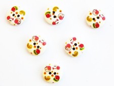 LOT 6 BOUTONS BOIS : rond