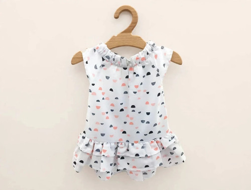 Pommes robe blanche manche - 3,