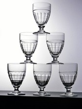 Service de 6 gobelets à pied en cristal Baccarat – Époque XIXe/XXe