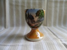 COQUETIER ANCIEN EN PORCELAINE - "CHAPELLE NOTRE DAME DES ANGES"