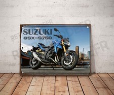 Plaque métal vintage Suzuki gsx-s750 Enseigne Garage Décoration moto Déco GSXS