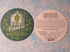 Bière dessous de Verre : Fremont Brassage Field À Ferment Frais Hop Pâle Ale ~
