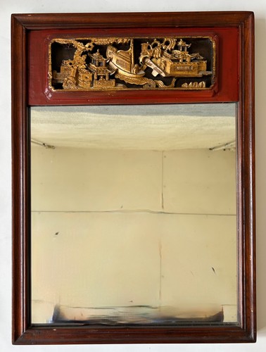 Miroir asiatique bois - asiatique,