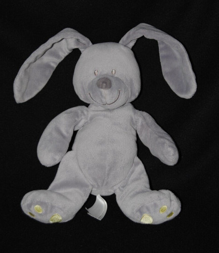 Peluche doudou lapin gris