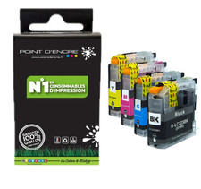 LC223 XL /LC221 pour BROTHER Multipack de 4 Cartouches Noire /Cyan/Magenta/Jaune