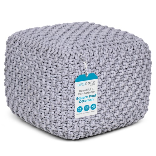 Square pouf ottoman cotton - pouf,
