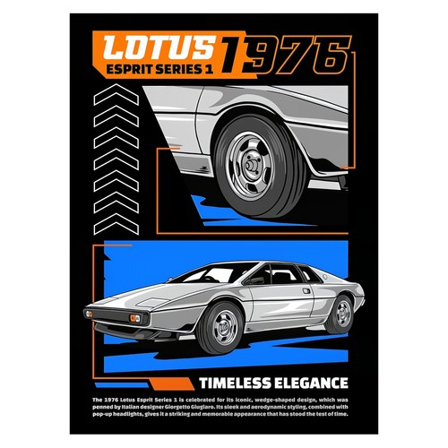 Affiche rétro lotus - lotus, esprit