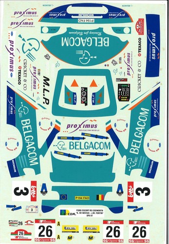 Decal ford escort - escort, wrc