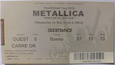 METALLICA TICKET BILLET