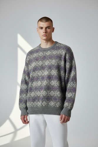 Pull homme vintage 80s laine - vintage,