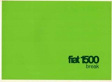 Catalogue Brochure Fiat 1500