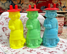 ANTIQUE HABERDASHERY, TRIO of ANTIQUE KNITWEAR "La petite Bergère" in PLASTIC