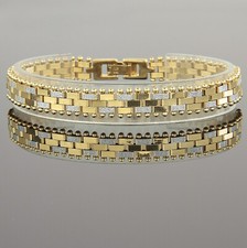 Bracelet Or Argent Doré 750er