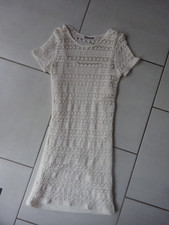 Robe crochet beige doublée