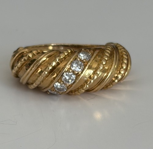 7816 bague jonc vintage or - 7816-,