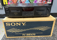 Vintage Sony TC-WE475 Dual Cassette Deck Tape Recorder Hifi Dolby NEW OPEN BOX