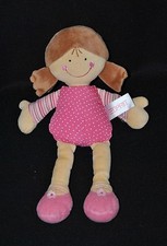 Peluche doudou poupée ESPRIT beige rose 30 cm TTBE