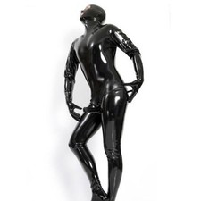  Latex Rubber Catsuit Combinaison Maillots Moulants Cosplay Bodysuit Socks S-XXL