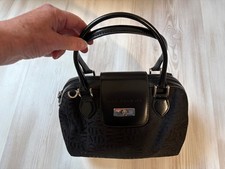 Sac en toile et cuir glacé