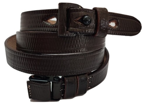 écharpe cuir marron foncé - cuir,