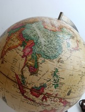 Vintage World Scan Globe A/S On Stand Light Up Lamp 1992 Danish Night Light 