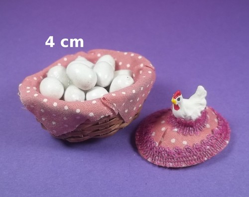 Panier osier avec oeufs - avec,