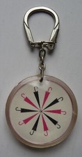 Antique keychain INCLUSION YEAR. 60 FEDERATION FRANCAISE DU PARAPLUIE VOIR BACK