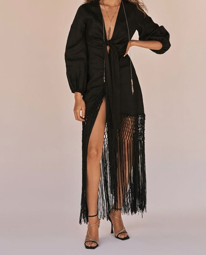 Robe zara lin franges - zara, en