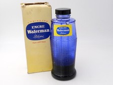 ANCIEN FLACON BOUTEILLE D'ENCRE JIF PARIS WATERMAN ENCRE BLEUE