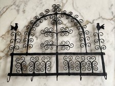 Antique Archelle Wrough Iron Kitchen Utensil Rack Spanish or French late 18th c.