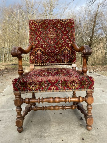 Vieux fauteuil louis xiii - fauteuil,