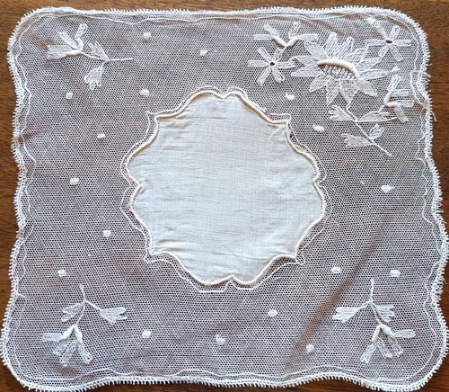 Napperon ancien tulle - en,