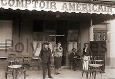 Antique Trade Photo American Counter Bar Bistro Coffee Repro Print Year.1920