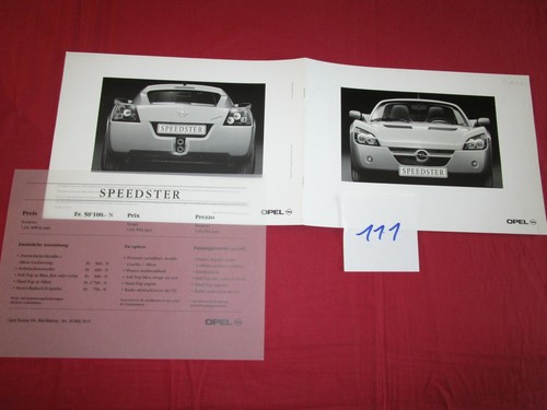 111 opel speedster - n°111,