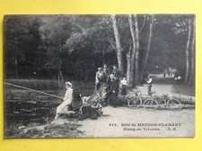 cpa 92 - BOIS FORET de MEUDON CLAMART ÉTANG de TRIVAUX Pecheurs Vélos