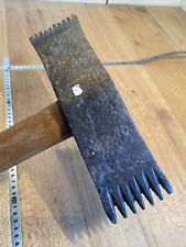 (No. 5 old tool ANTIQUE TOOL stonemason hammer cutting forged 19th century