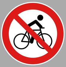 BANNED STICKER BICYCLE BICYCLE MOUNTAIN BIKE VTC CAMPING WALL STICKER CAM216