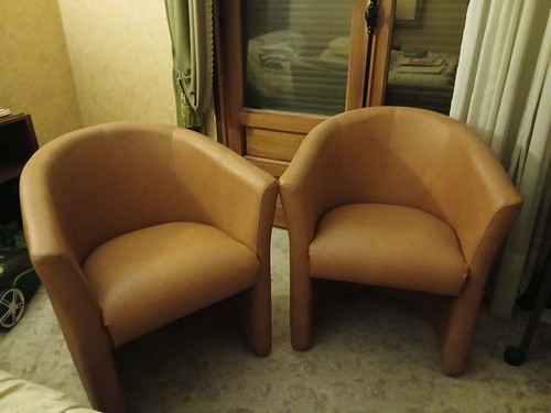 Fauteuil club cuir marron - , 1