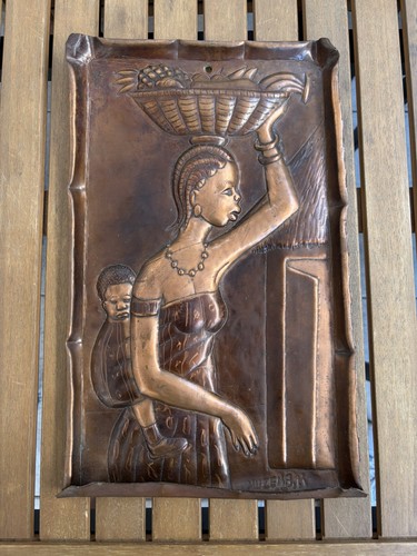 Plaque murale cuivre - plaque,