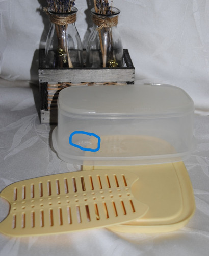 Tupperware beurrier jaune - beurrier,