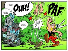 Plaque métal   Astérix et Obélix     30 X 20 CM