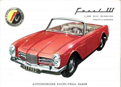 Catalogue brochure facel vega - catalogue,