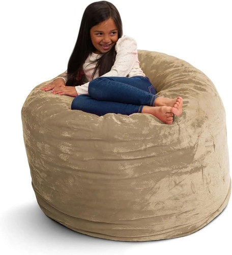 Oversized 3ft camel fur bean - fur,