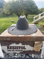 Resistol Quarter Horse Granite Gray Cowboy Hat 4X Beaver XXXX Size 7 #270