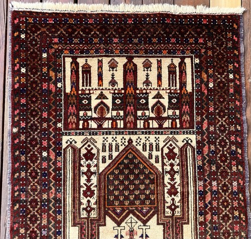 Tapis afghan beloutch laine - tapis,
