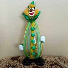 Venetian Glass Murano Clown Figurine 10.6inch High